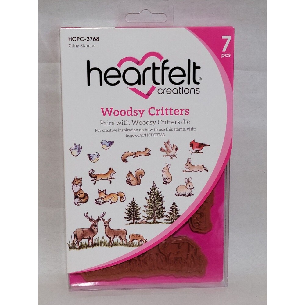Heartfelt Creations Woodsy Critters Cling Stamps HCPC-3768